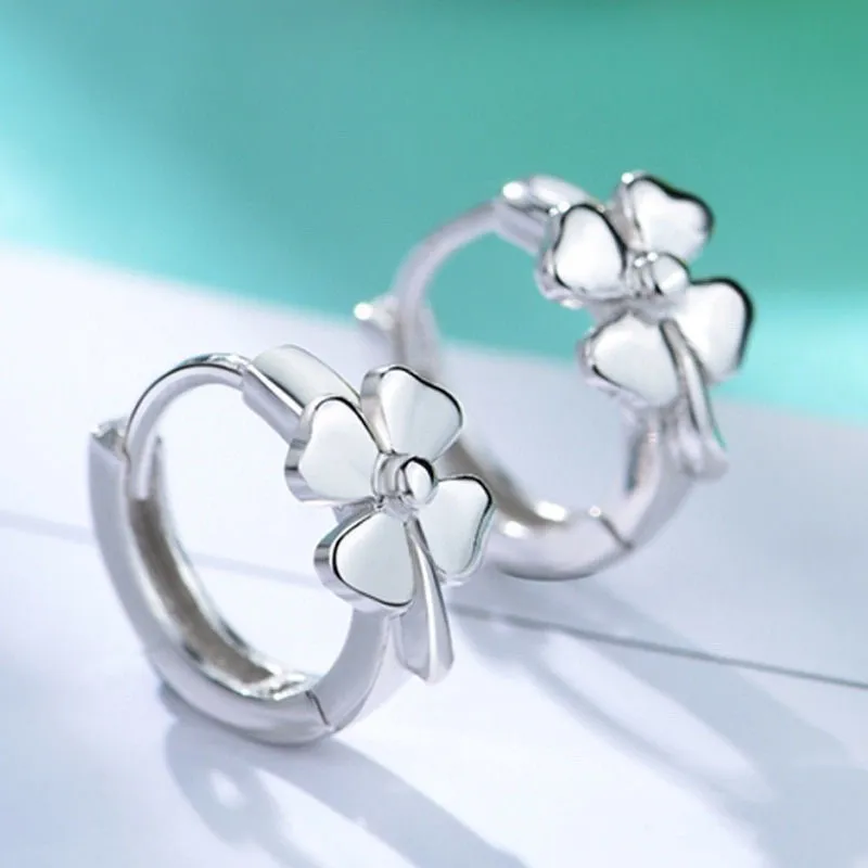 Stone Edge Poly Foot Silver 990 Sterling Silver Hoop Earrings Unisex-3