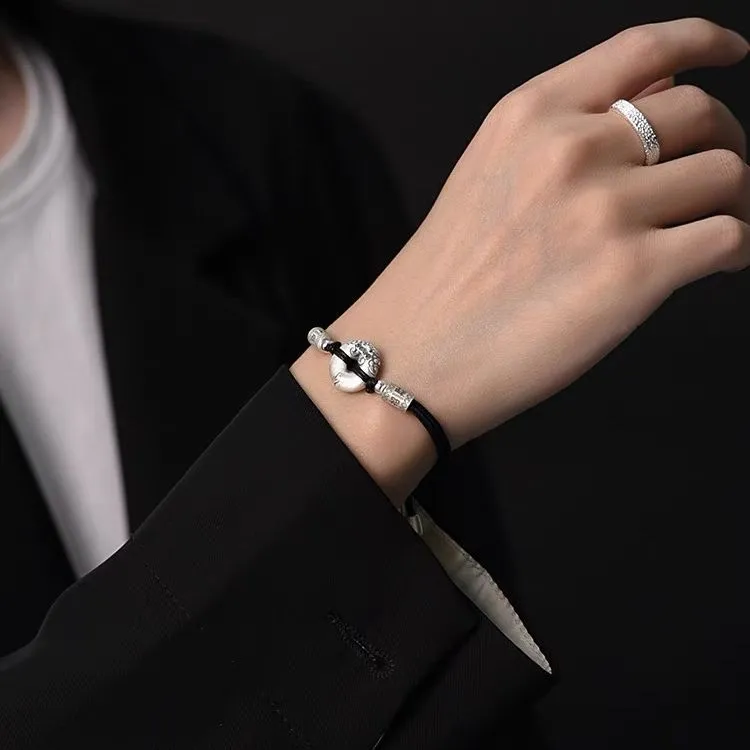 Stone Edge Poly 999 Fine Silver Pure Silver Bracelets Unisex-4
