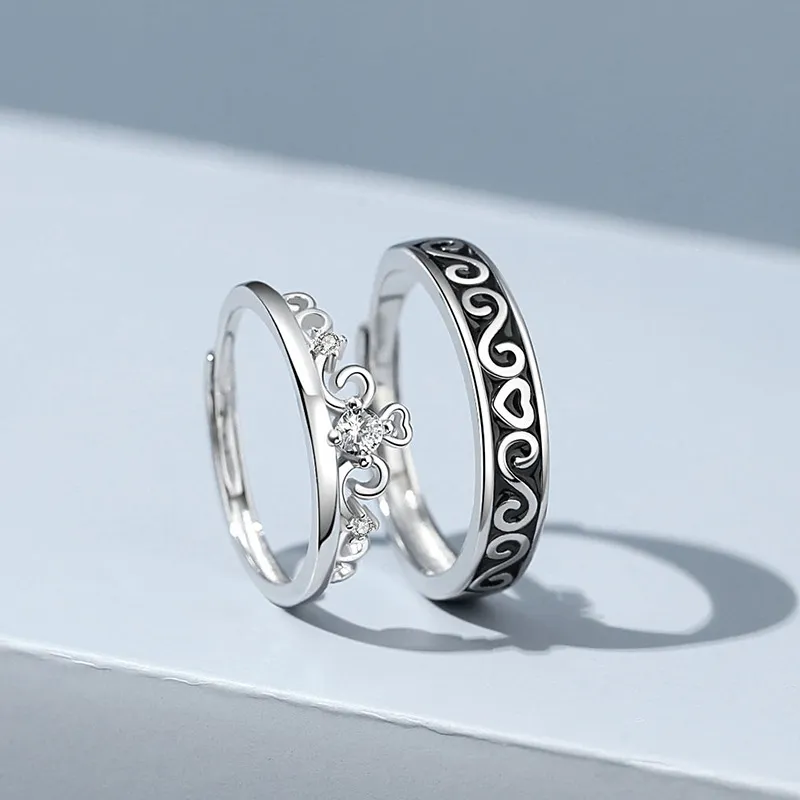 Stone Edge Poly 925 Sterling Silver Rings Unisex-3