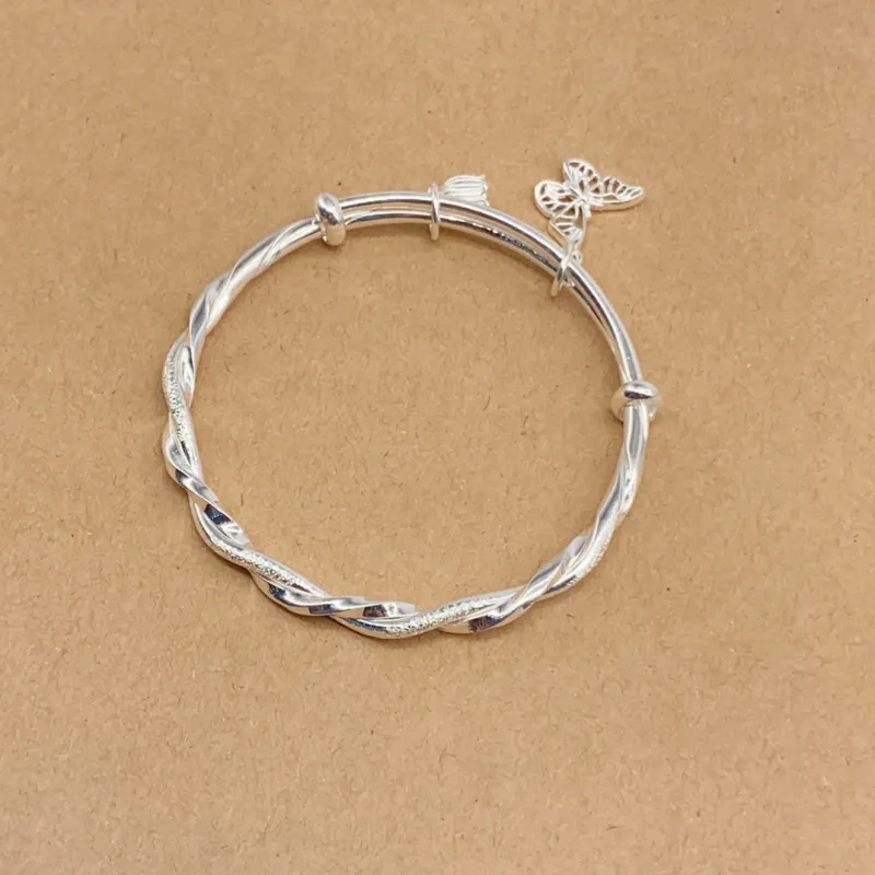Stone Edge Poly 999 Fine Silver Bangles Women's-2