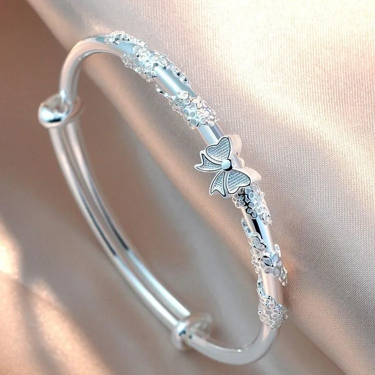 Stone Edge Poly 999 Fine Silver Sterling Silver Bracelets Women's-3