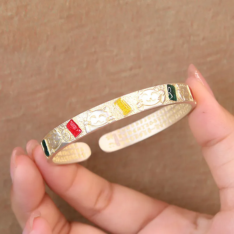 Stone Edge Poly 999 Fine Silver Sterling Silver Bracelets Unisex-3