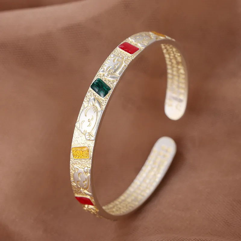 Stone Edge Poly 999 Fine Silver Sterling Silver Bracelets Unisex-1