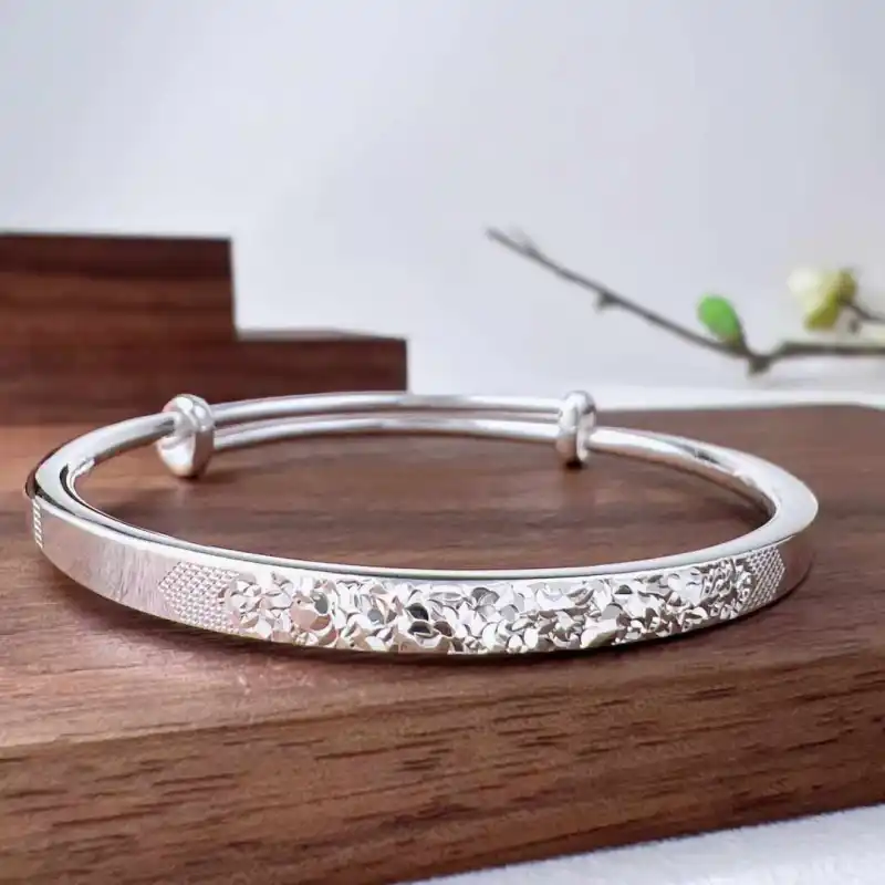 Stone Edge Poly 999 Fine Silver Bangles Women's-4