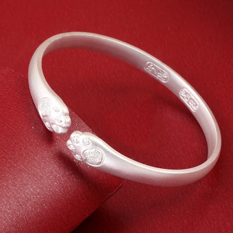 Stone Edge Poly 999 Fine Silver Bangles Unisex-4