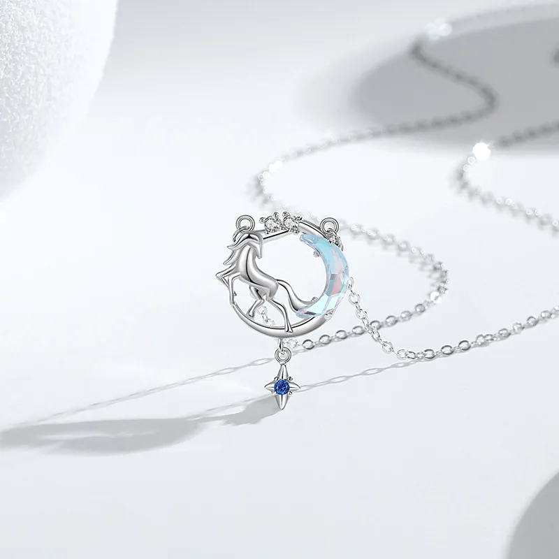 Stone Edge Poly 925 Sterling Silver Necklaces Women's-3