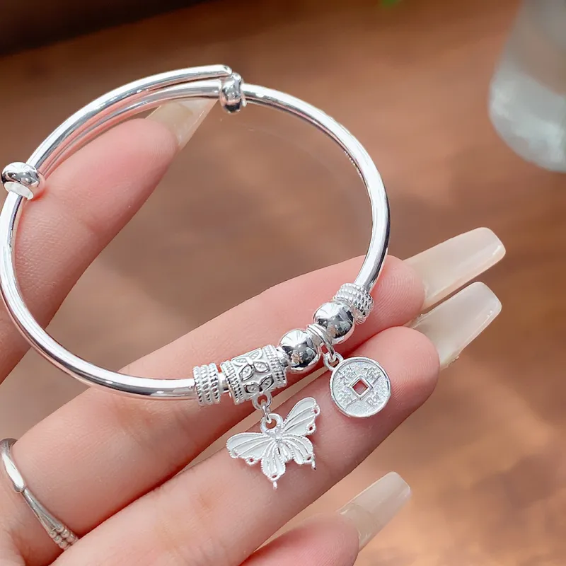 Stone Edge Poly 999 Fine Silver Bangles Women's-1