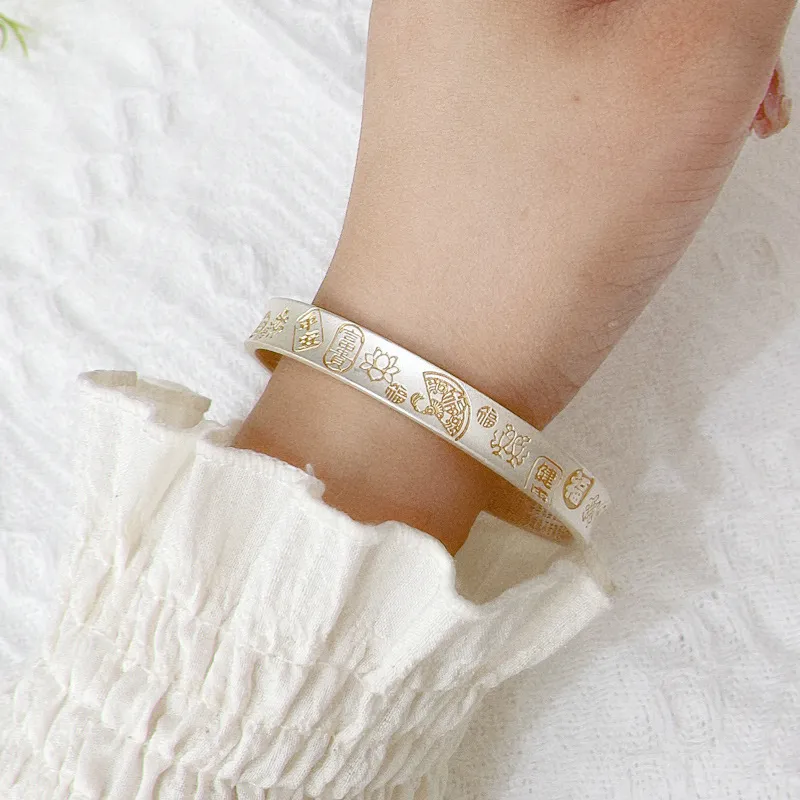 Stone Edge Poly 999 Fine Silver Bangles Unisex-2