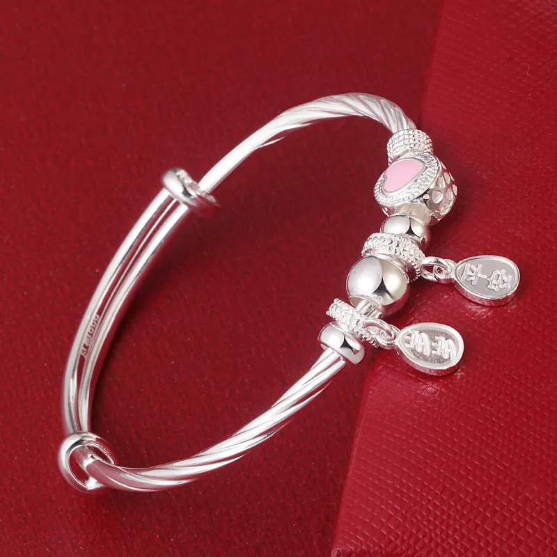Stone Edge Poly 999 Fine Silver Sterling Silver Bracelets Kids'-3