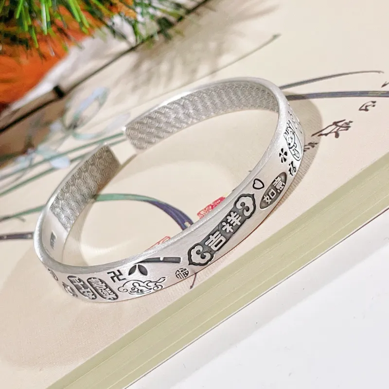 Stone Edge Poly 999 Fine Silver Sterling Silver Bracelets Unisex-1