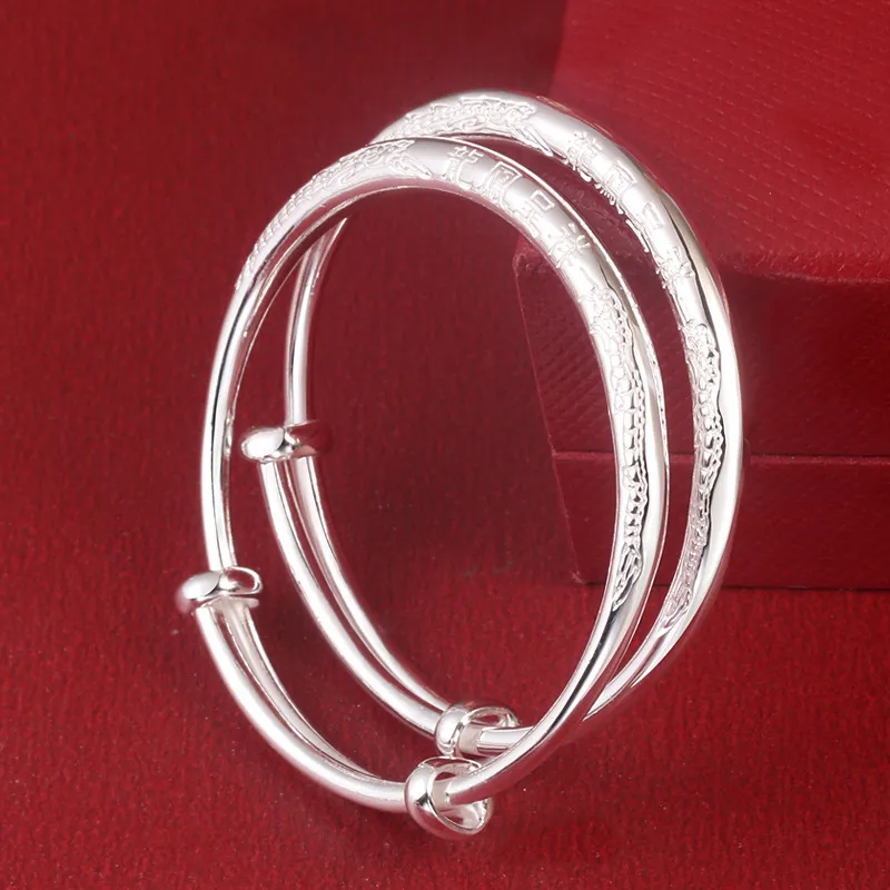 Stone Edge Poly 999 Fine Silver Sterling Silver Bracelets Unisex-5