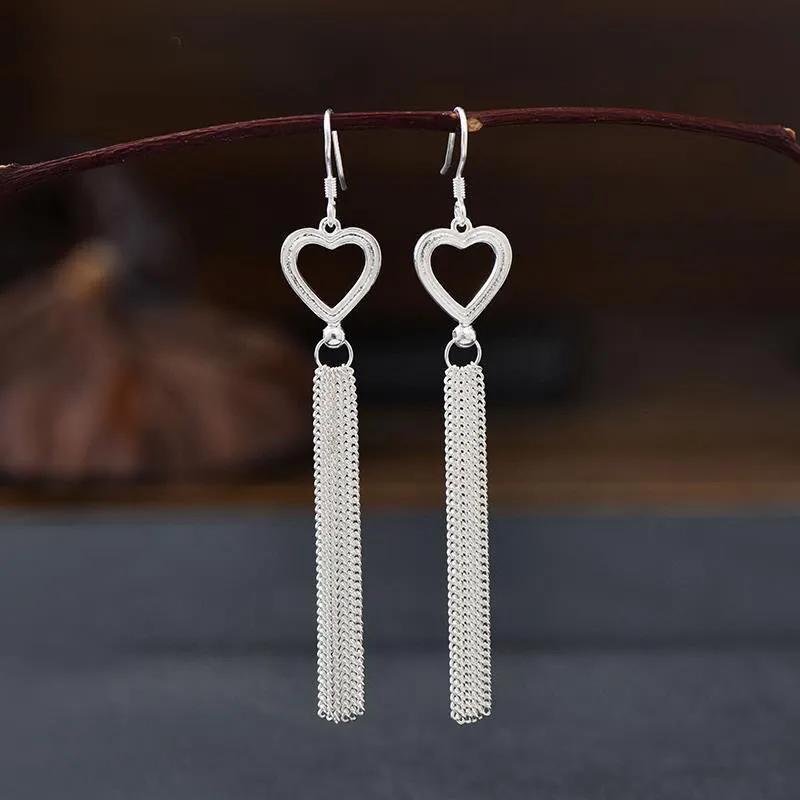 Stone Edge Poly 999 Fine Silver Sterling Silver Hoop Earrings Women's-1