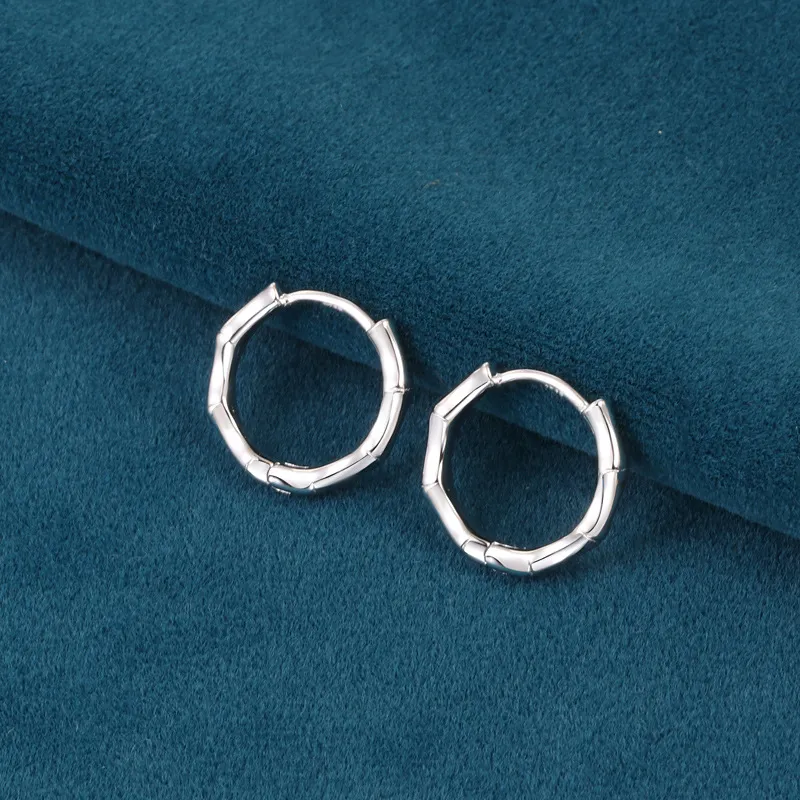 Stone Edge Poly Sterling Silver Earring 925 Sterling Silver Unisex-5