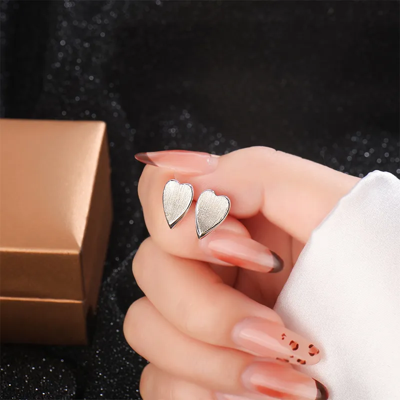 Stone Edge Poly 999 Fine Silver Stud Earrings Unisex-2