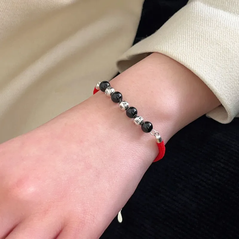 Stone Edge Poly 925 Sterling Silver Bracelets Unisex-1