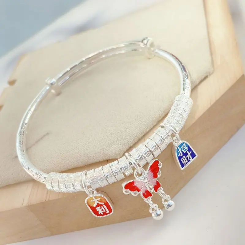 Stone Edge Poly 999 Fine Silver Bangles Women's-2