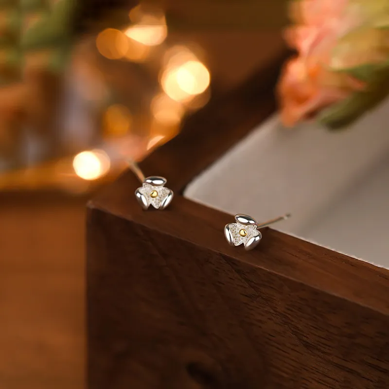 CENTURY&KINDLE S925 Silver Stud Earrings Women's-6