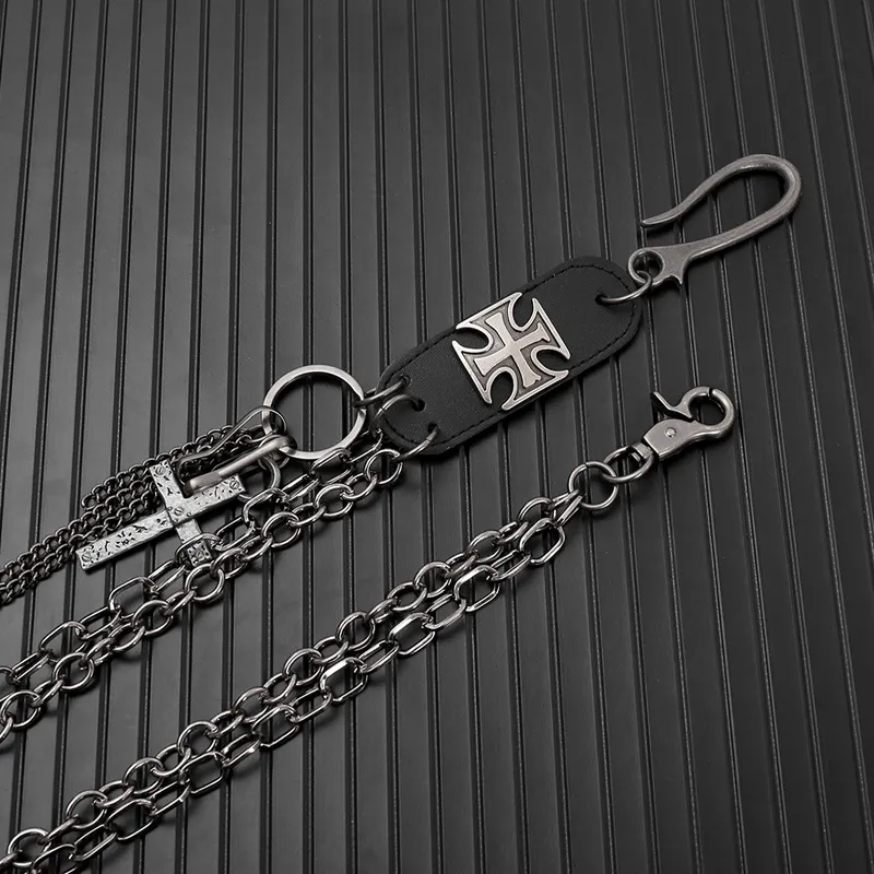 CENTURY&KINDLE Metal Pants Chains Unisex-4