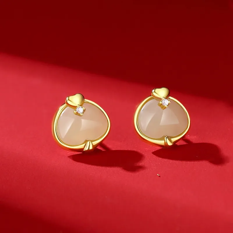 CENTURY&KINDLE Agate Stud Earrings Women's-6