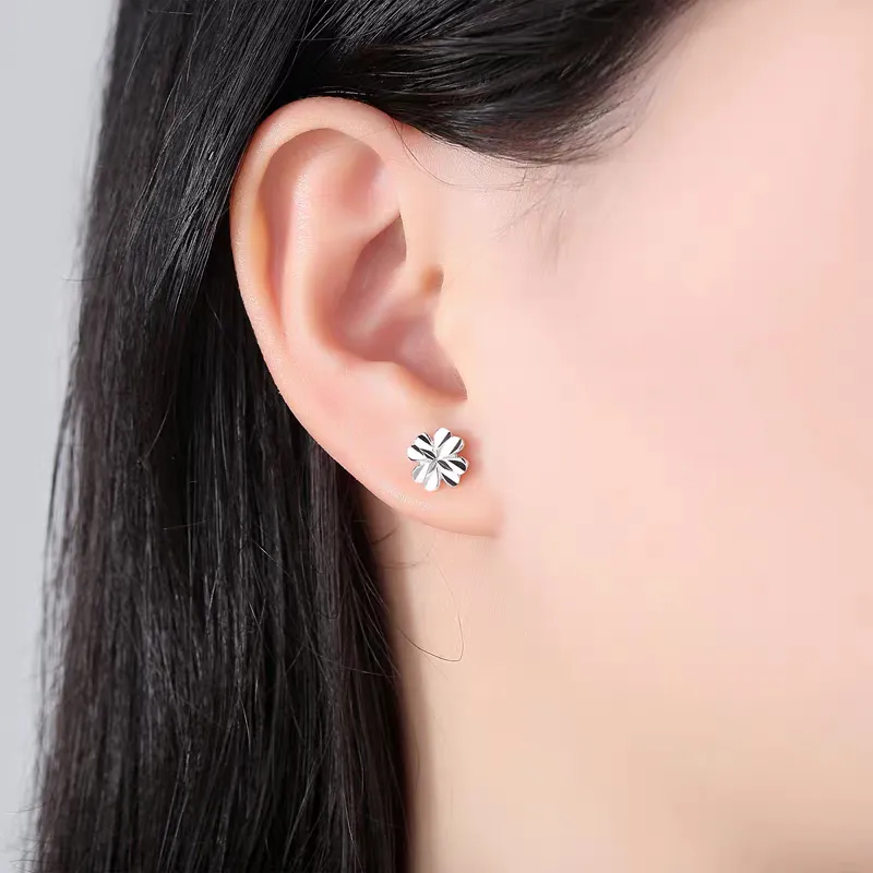 CENTURY&KINDLE S925 Silver Stud Earrings Women's-1