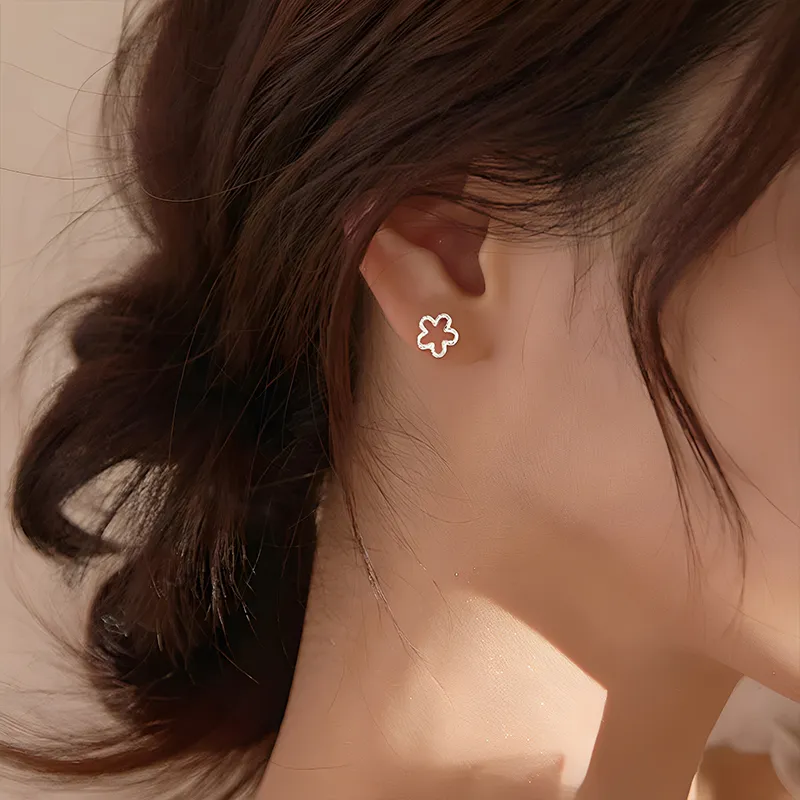 CENTURY&KINDLE S925 Silver Stud Earrings Women's-3