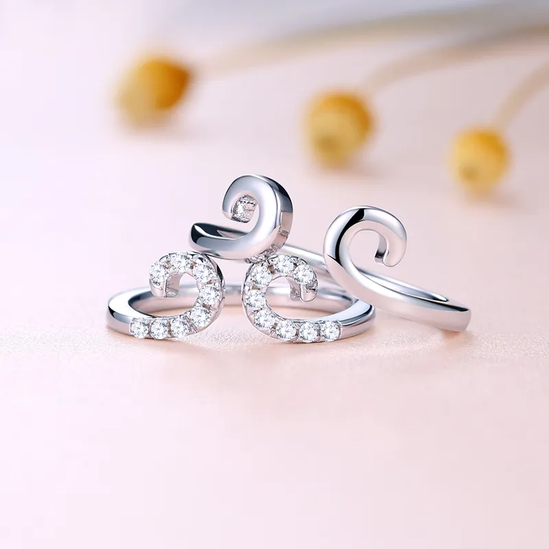 CENTURY&KINDLE S925 Silver Rings Unisex-12