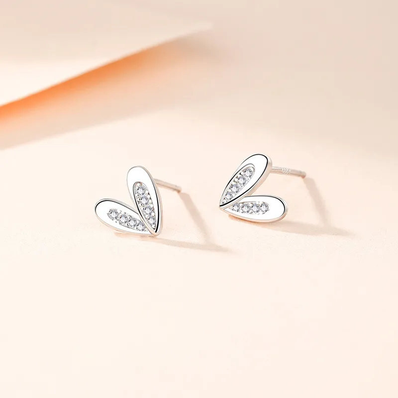 CENTURY&KINDLE 999 Fine Silver Stud Earrings Women's-2