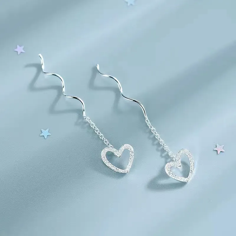 CENTURY&KINDLE 999 Fine Silver Drop Earrings Women's-2