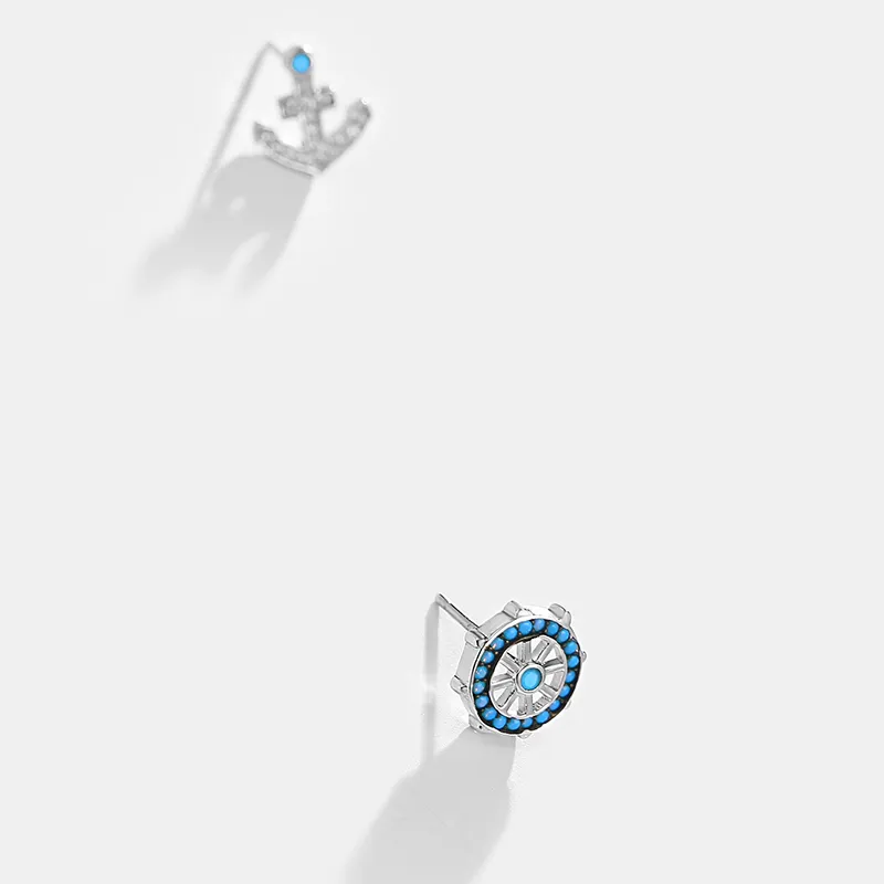 CENTURY&KINDLE S925 Silver Stud Earrings Women's-5