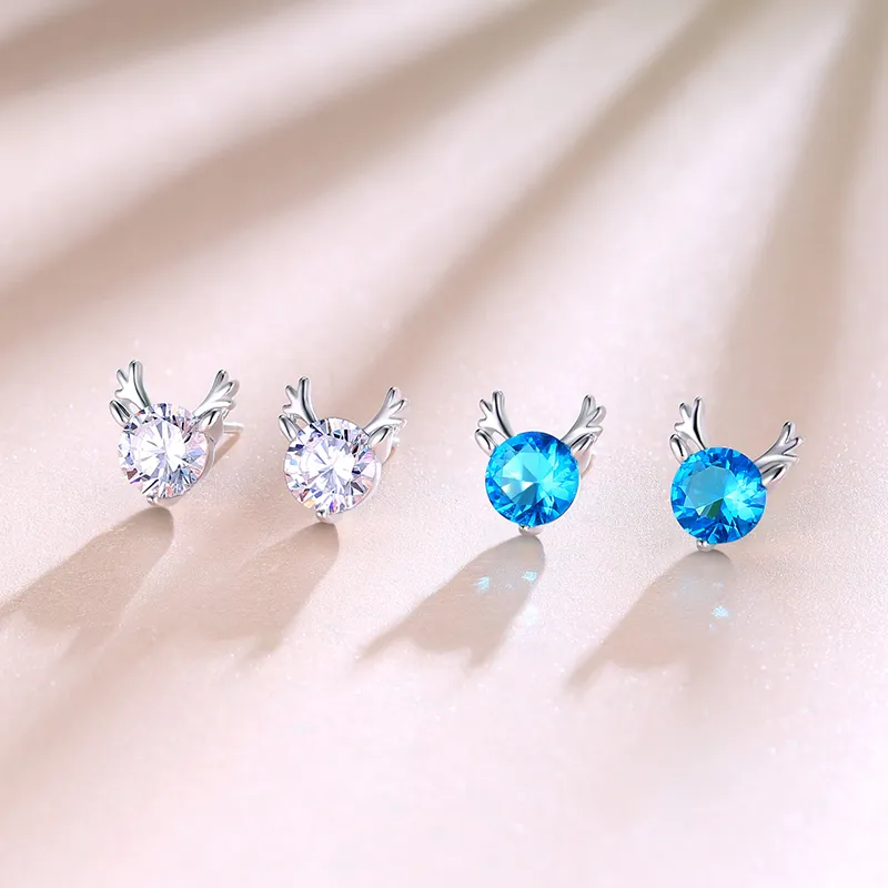 CENTURY&KINDLE S925 Silver Stud Earrings Women's-3