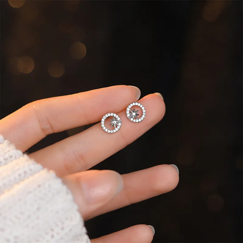 CENTURY&KINDLE 999 Fine Silver Stud Earrings Women's-3