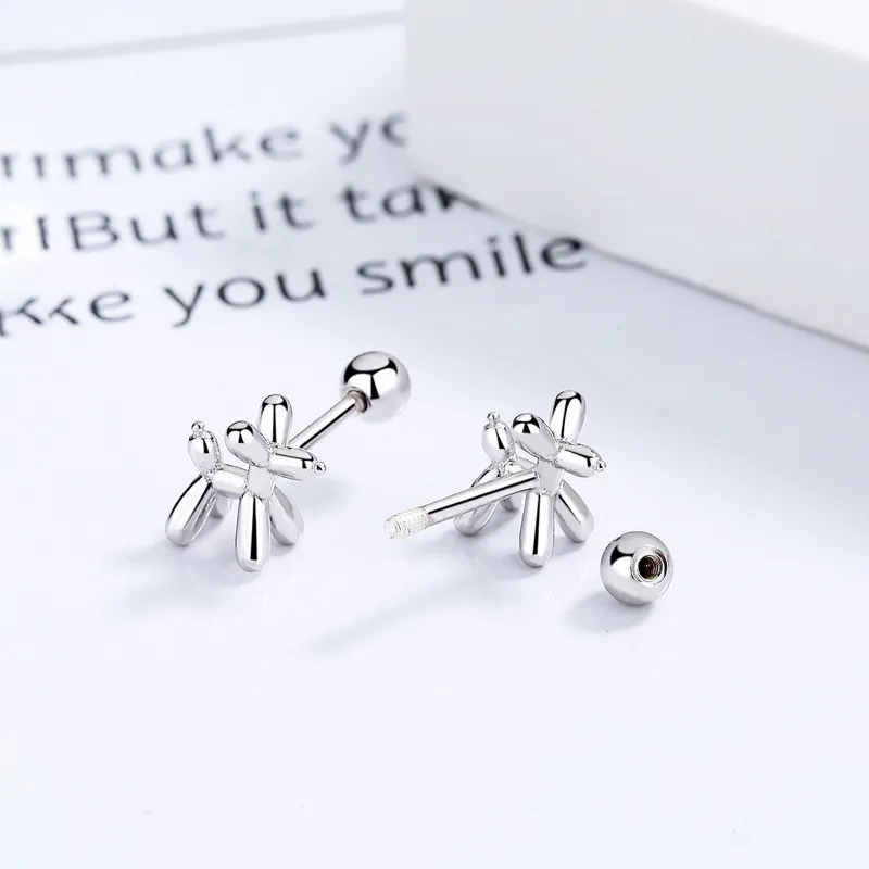 CENTURY&KINDLE S925 Silver Stud Earrings Women's-3
