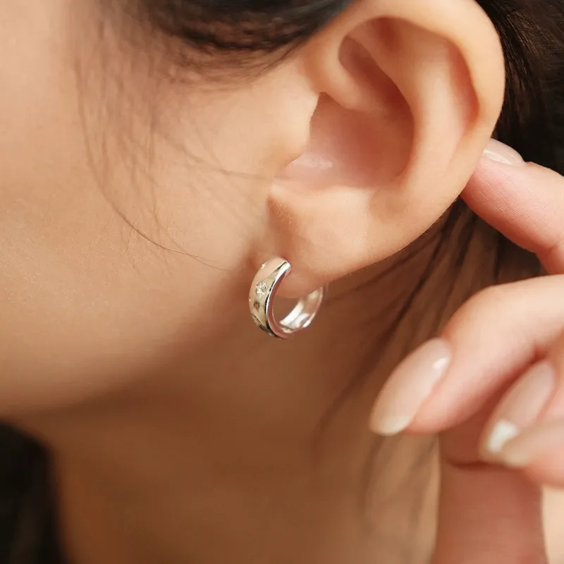 CENTURY&KINDLE S925 Silver Earrings Women's-3