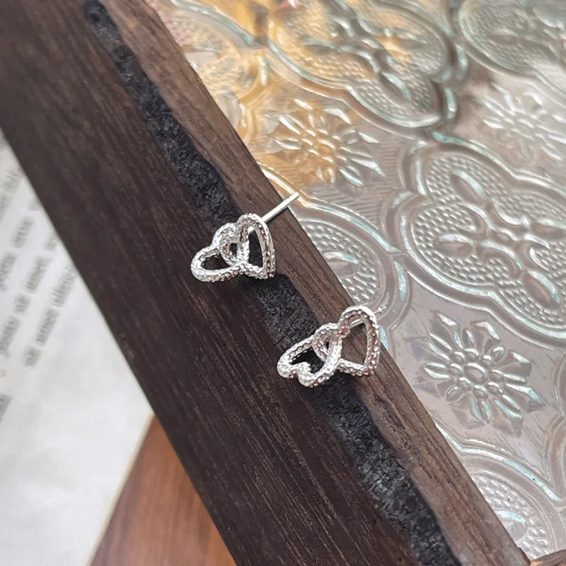CENTURY&KINDLE S925 Silver Stud Earrings Women's-5