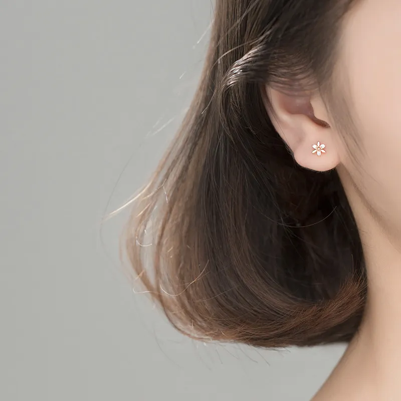 CENTURY&KINDLE S925 Silver Stud Earrings Women's-6