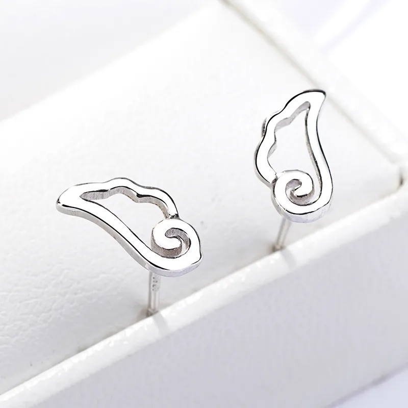 CENTURY&KINDLE S925 Silver Stud Earrings Women's-2