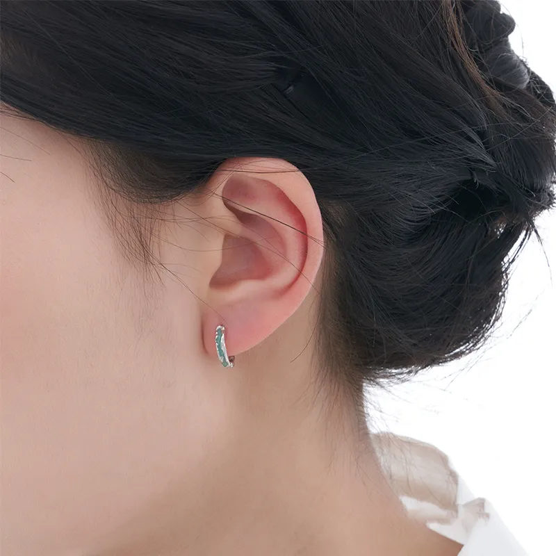 CENTURY&KINDLE S925 Silver Earrings Unisex-1
