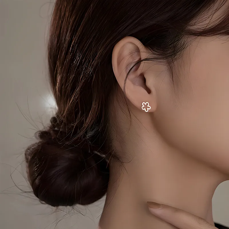 CENTURY&KINDLE S925 Silver Stud Earrings Women's-2