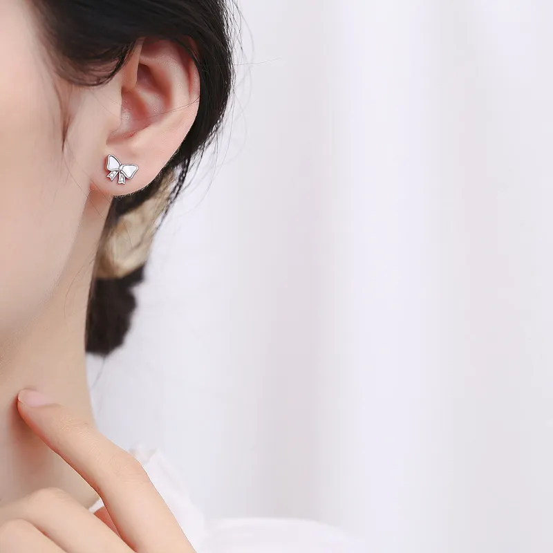 CENTURY&KINDLE 999 Fine Silver Stud Earrings Women's-4
