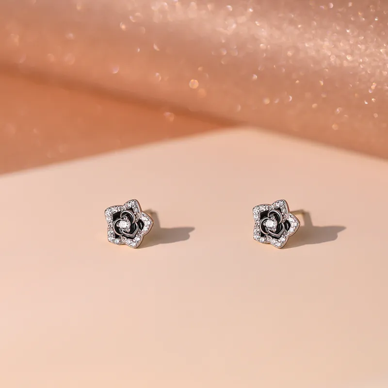 CENTURY&KINDLE S925 Silver Stud Earrings Women's-4