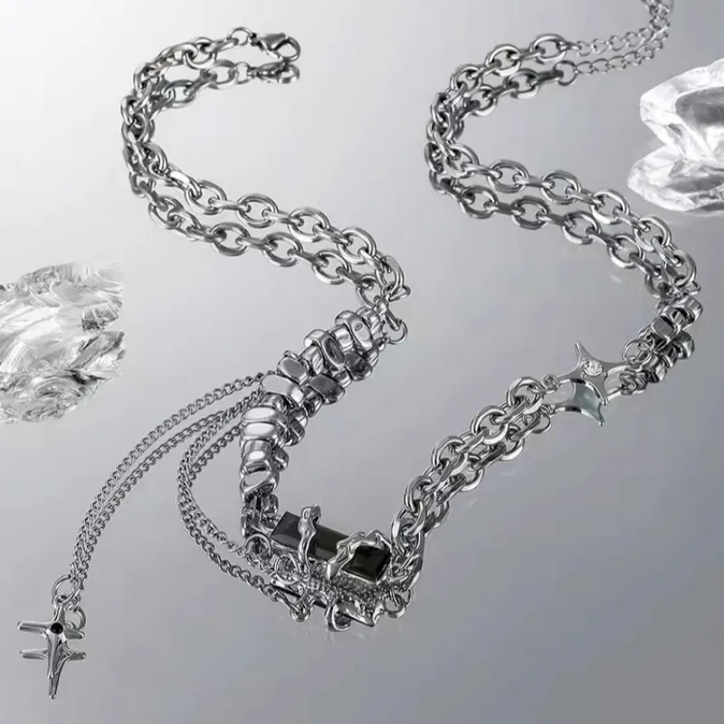 CENTURY&KINDLE Titanium Steel Necklaces Women's-1