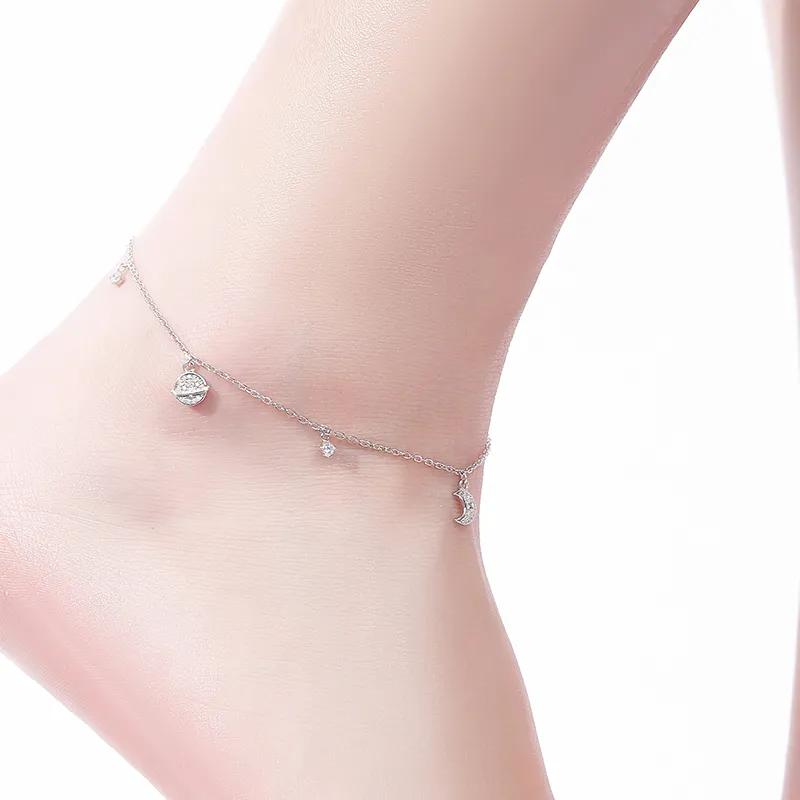 CENTURY&KINDLE S925 Silver Anklets Women's-13