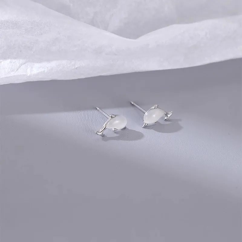 CENTURY&KINDLE S925 Silver Stud Earrings Women's-4