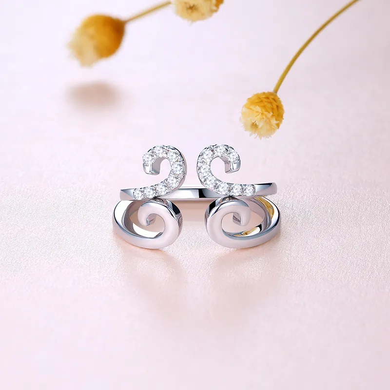 CENTURY&KINDLE S925 Silver Rings Unisex-4