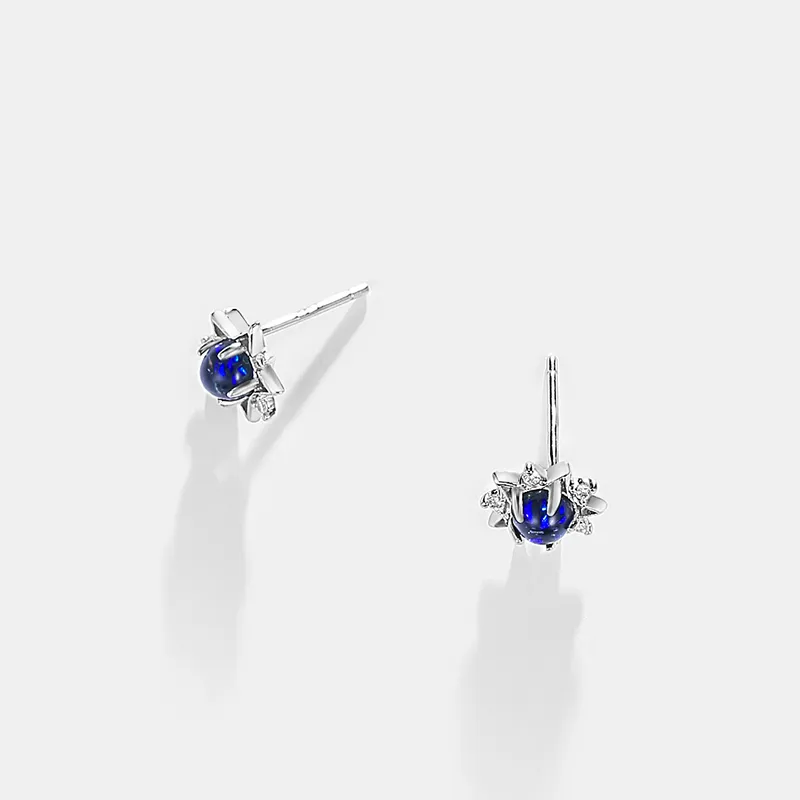 CENTURY&KINDLE S925 Silver Stud Earrings Women's-5