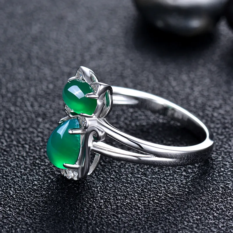CENTURY&KINDLE Chalcedony Rings Women's-4