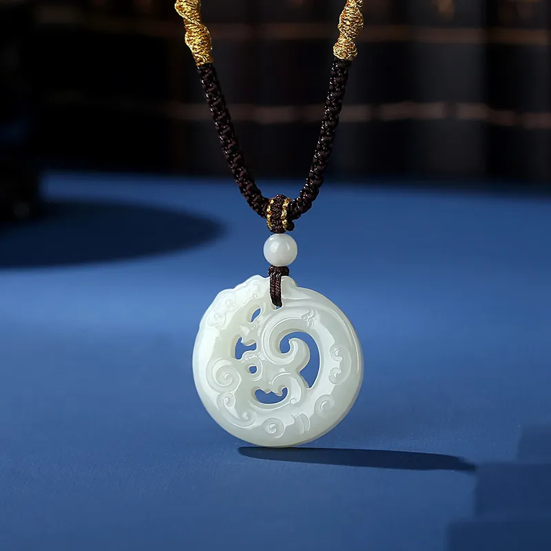 CENTURY&KINDLE Natural Chalcedony Necklaces Unisex-3