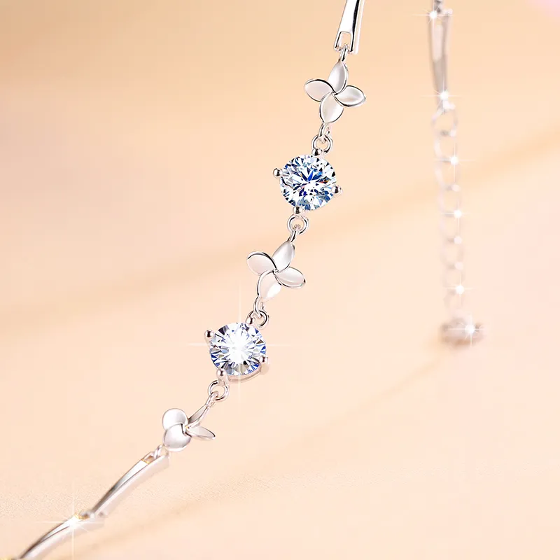 CENTURY&KINDLE S925 Silver Bracelets Women's-4