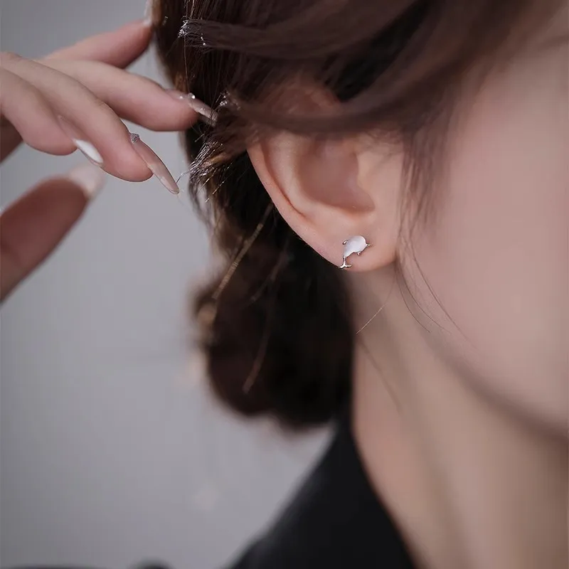 CENTURY&KINDLE S925 Silver Stud Earrings Women's-1