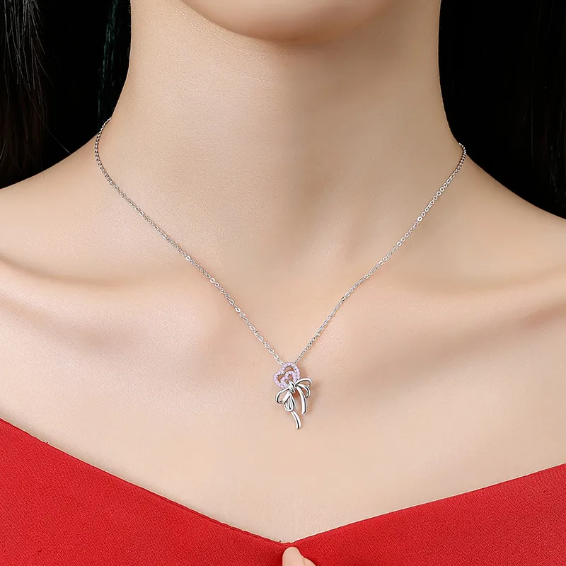 CENTURY&KINDLE S925 Silver Necklaces Women's-1